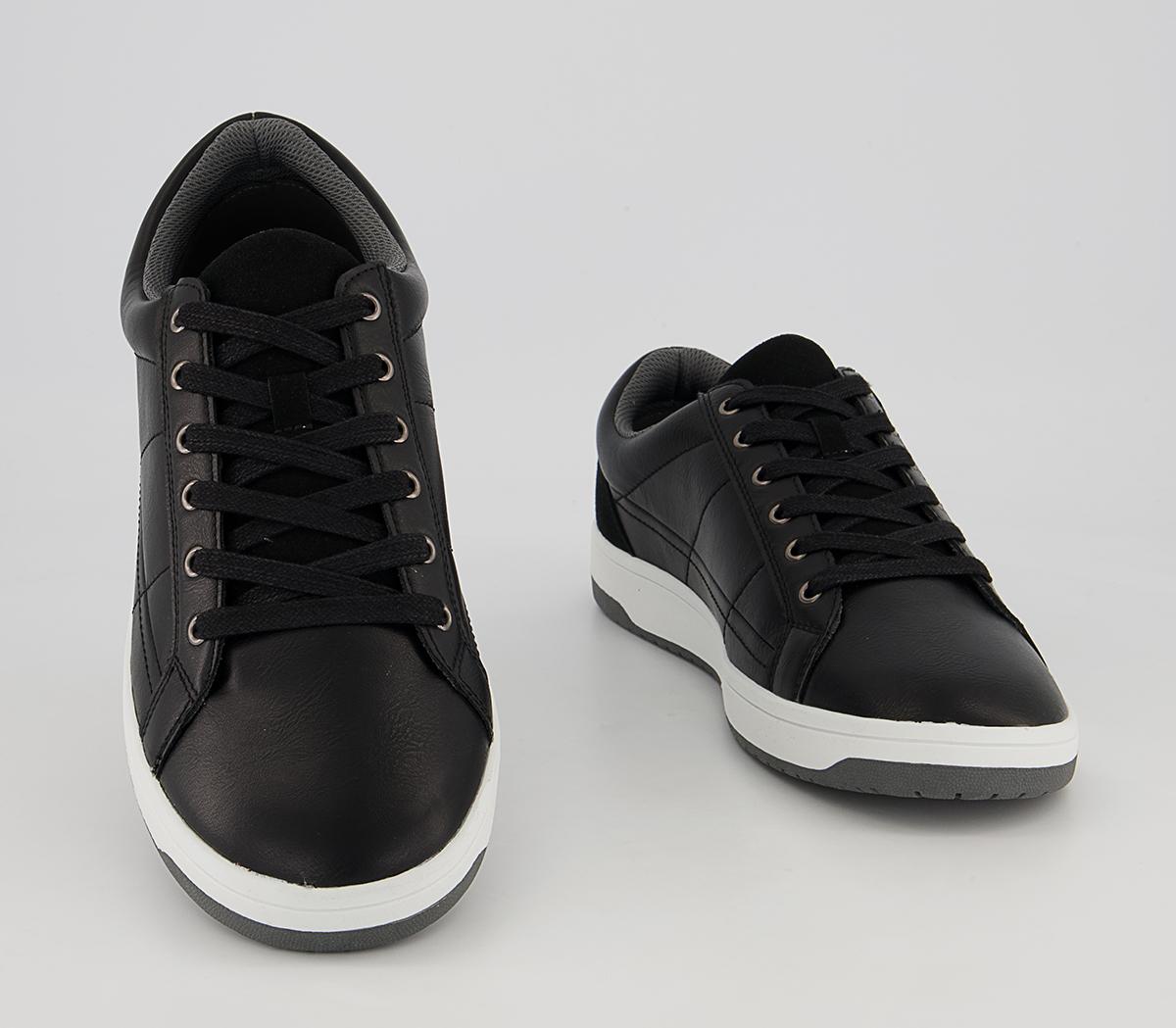 Office Cameron Retro Tennis Sole Smart Casual Trainers Office Cameron Retro Tennis Sole Smart Casual Trainers Black Grey