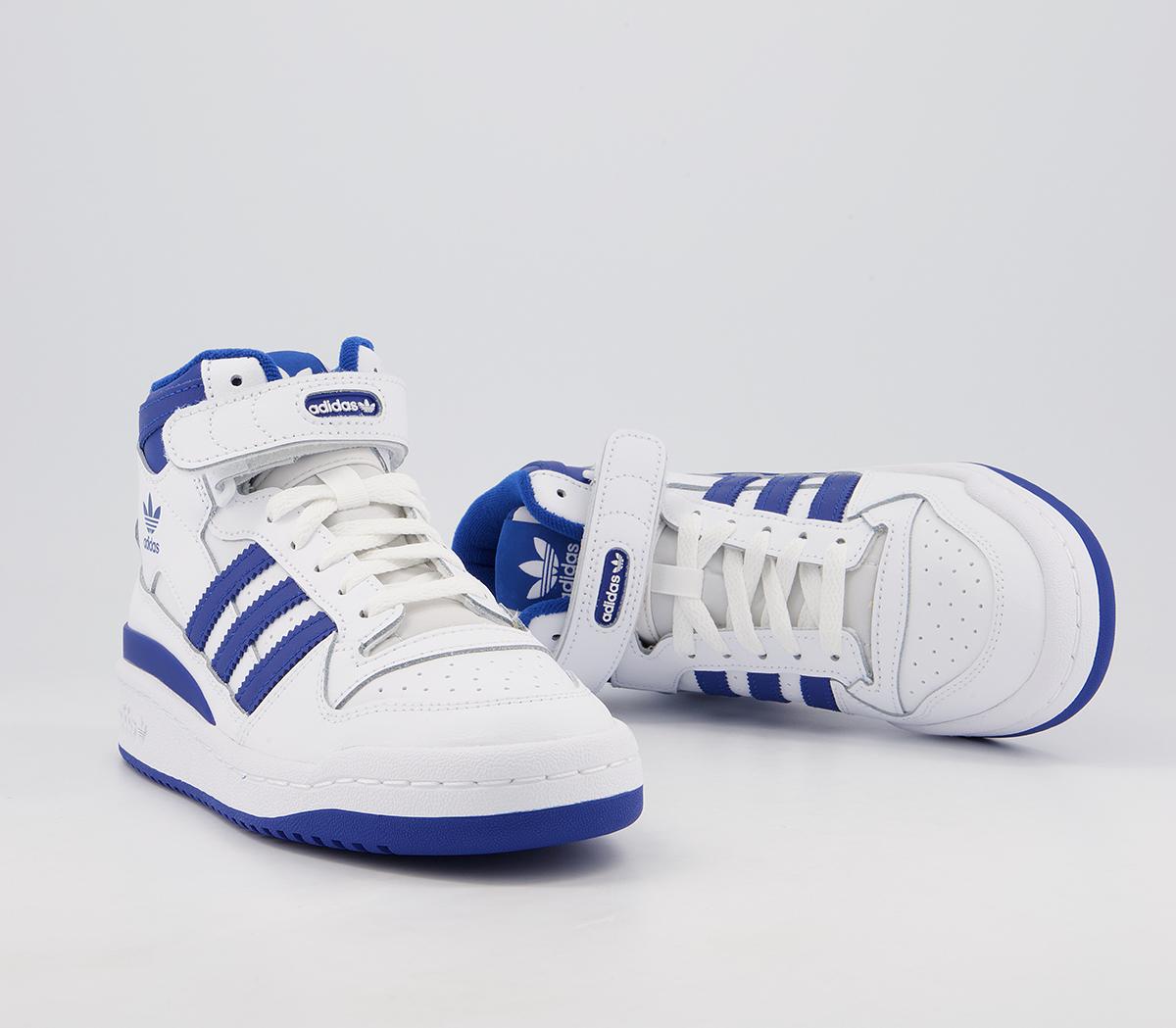 adidas Forum Mid Junior Trainers adidas Forum Mid Junior Trainers White Blue