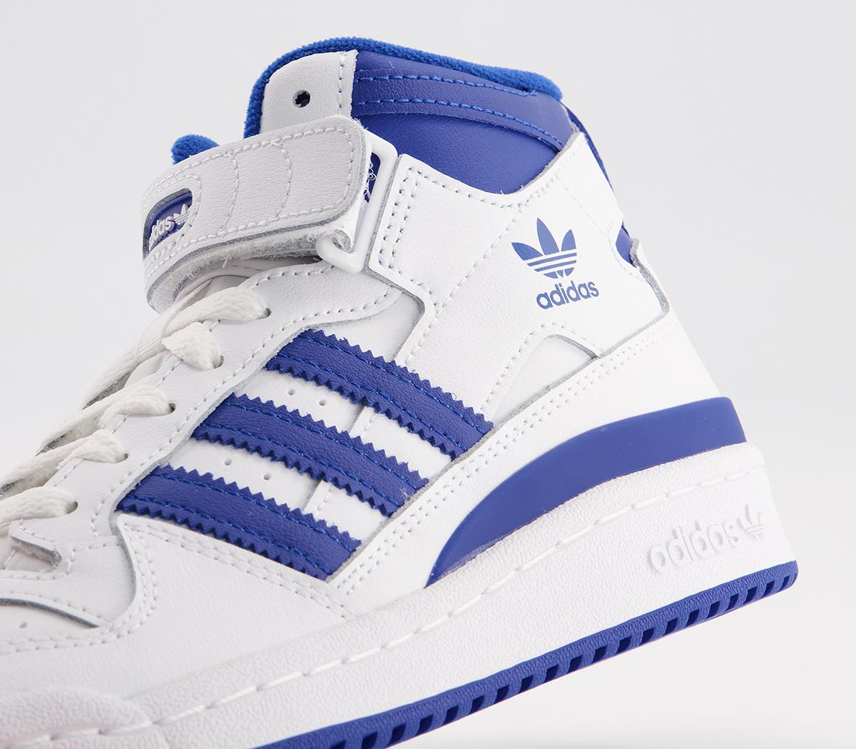 adidas Forum Mid Junior Trainers adidas Forum Mid Junior Trainers White Blue