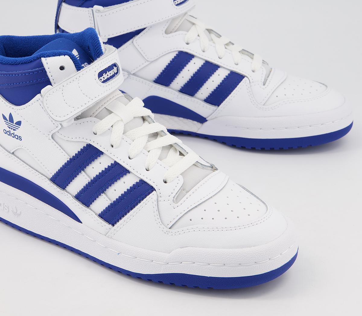 adidas Forum Mid Junior Trainers adidas Forum Mid Junior Trainers White Blue