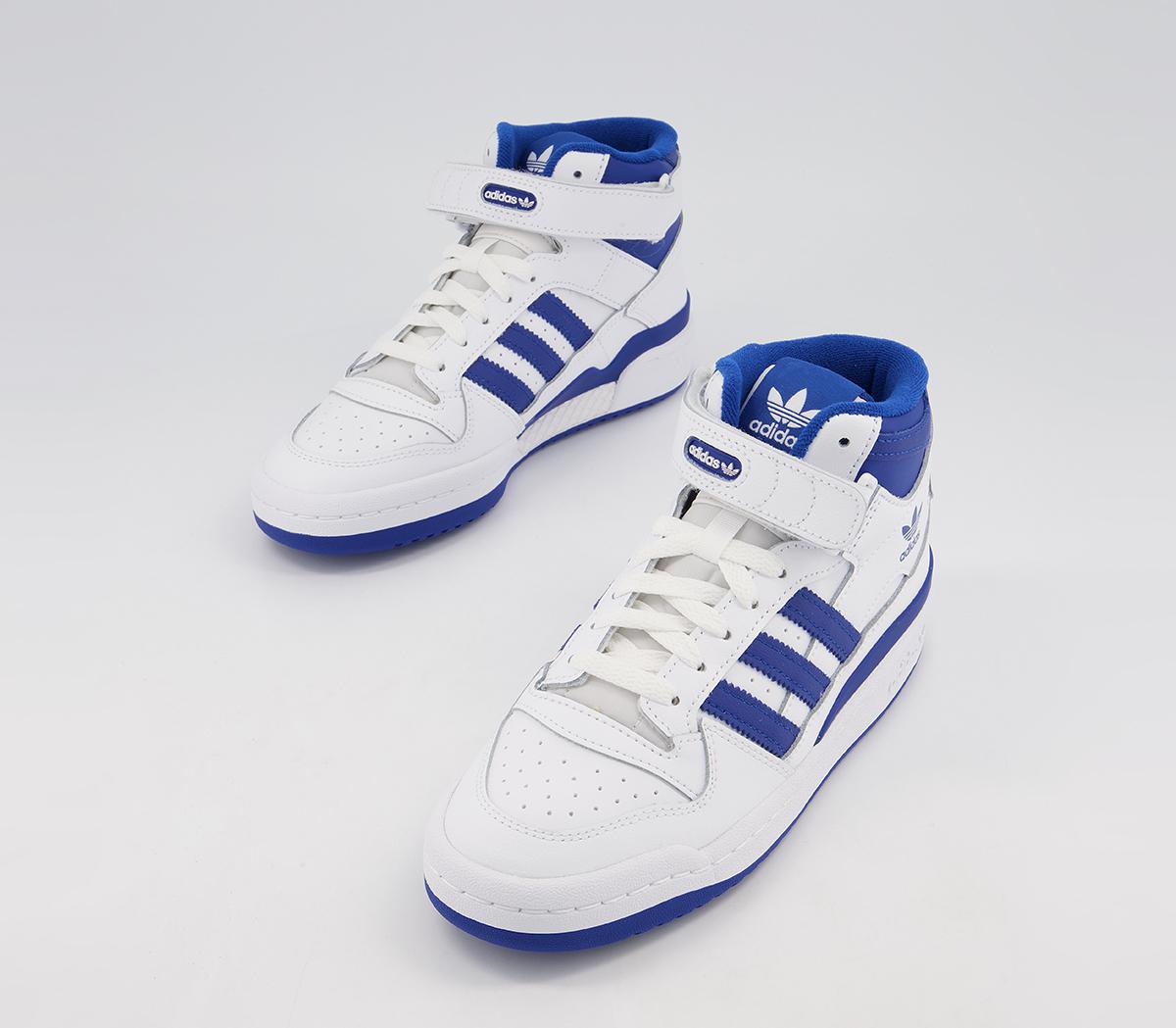 adidas Forum Mid Junior Trainers adidas Forum Mid Junior Trainers White Blue