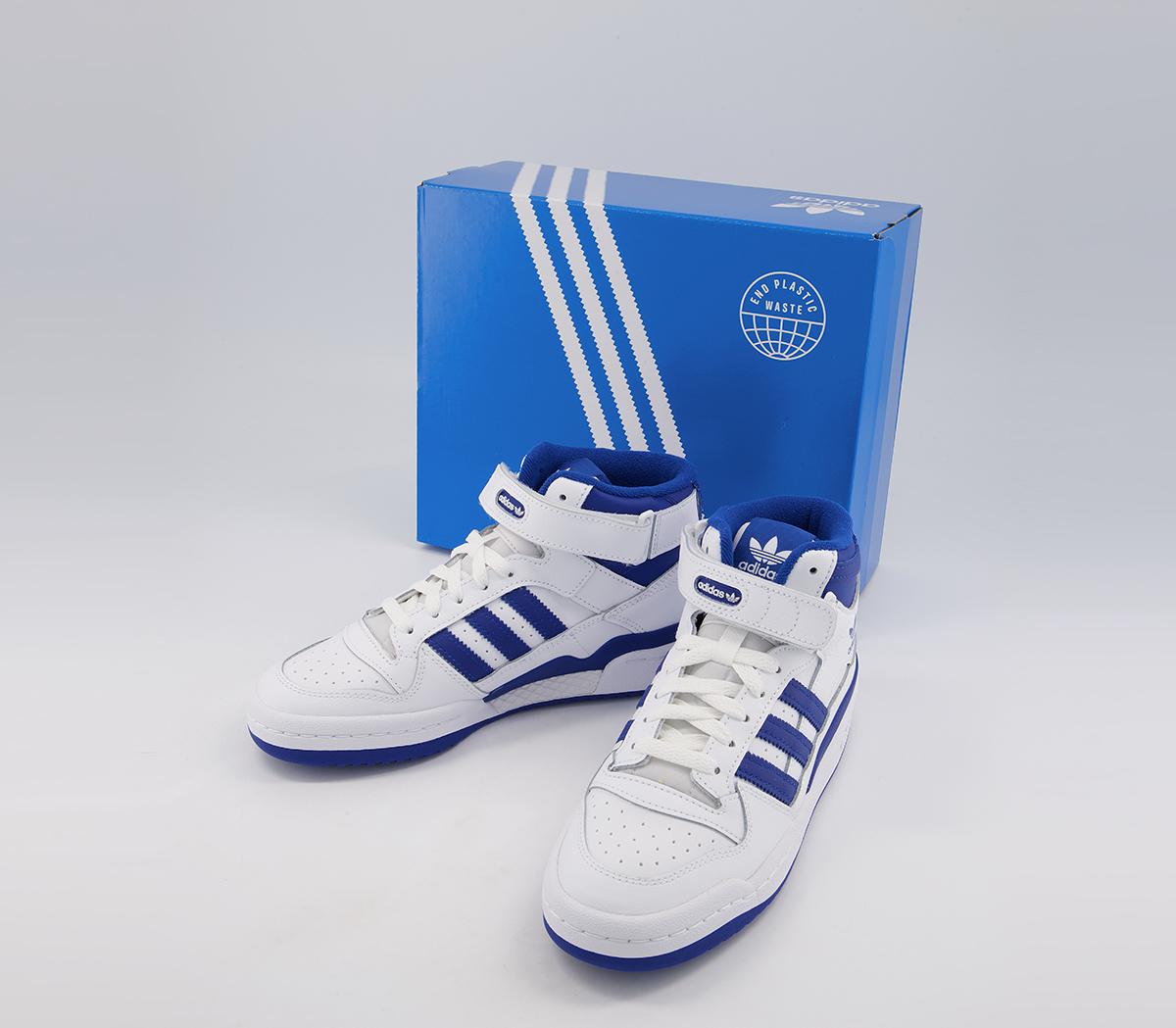 adidas Forum Mid Junior Trainers adidas Forum Mid Junior Trainers White Blue
