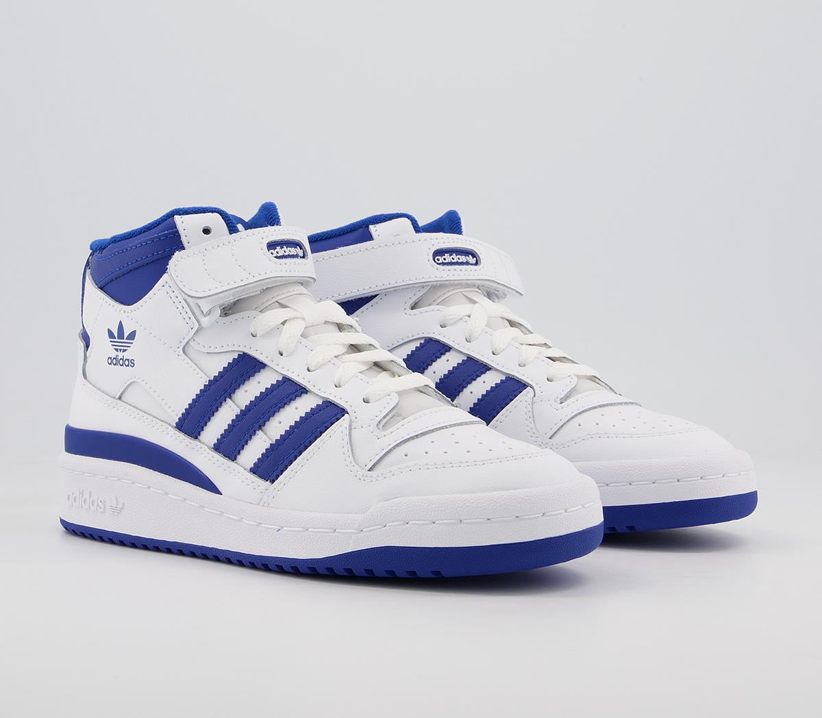 adidas Forum Mid Junior Trainers adidas Forum Mid Junior Trainers White Blue