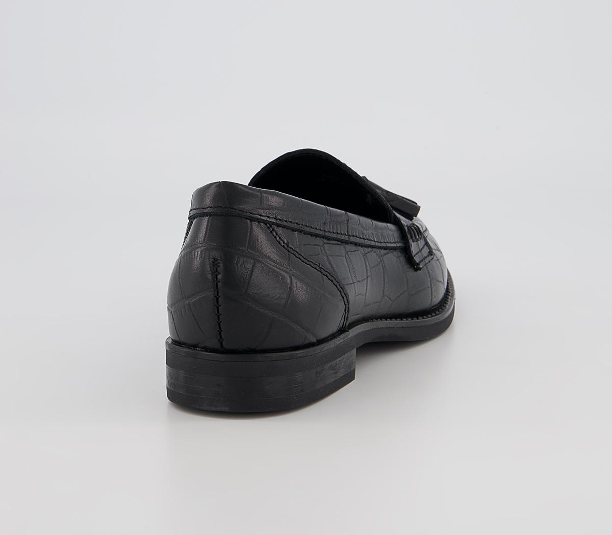 Office Foundation Tassel Loafers Office Foundation Tassel Loafers Black Croc Leather