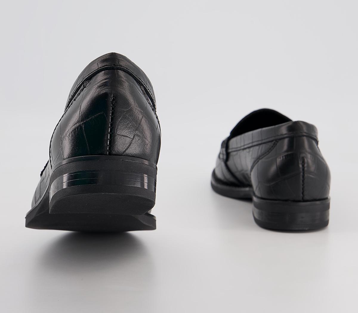 Office Foundation Tassel Loafers Office Foundation Tassel Loafers Black Croc Leather