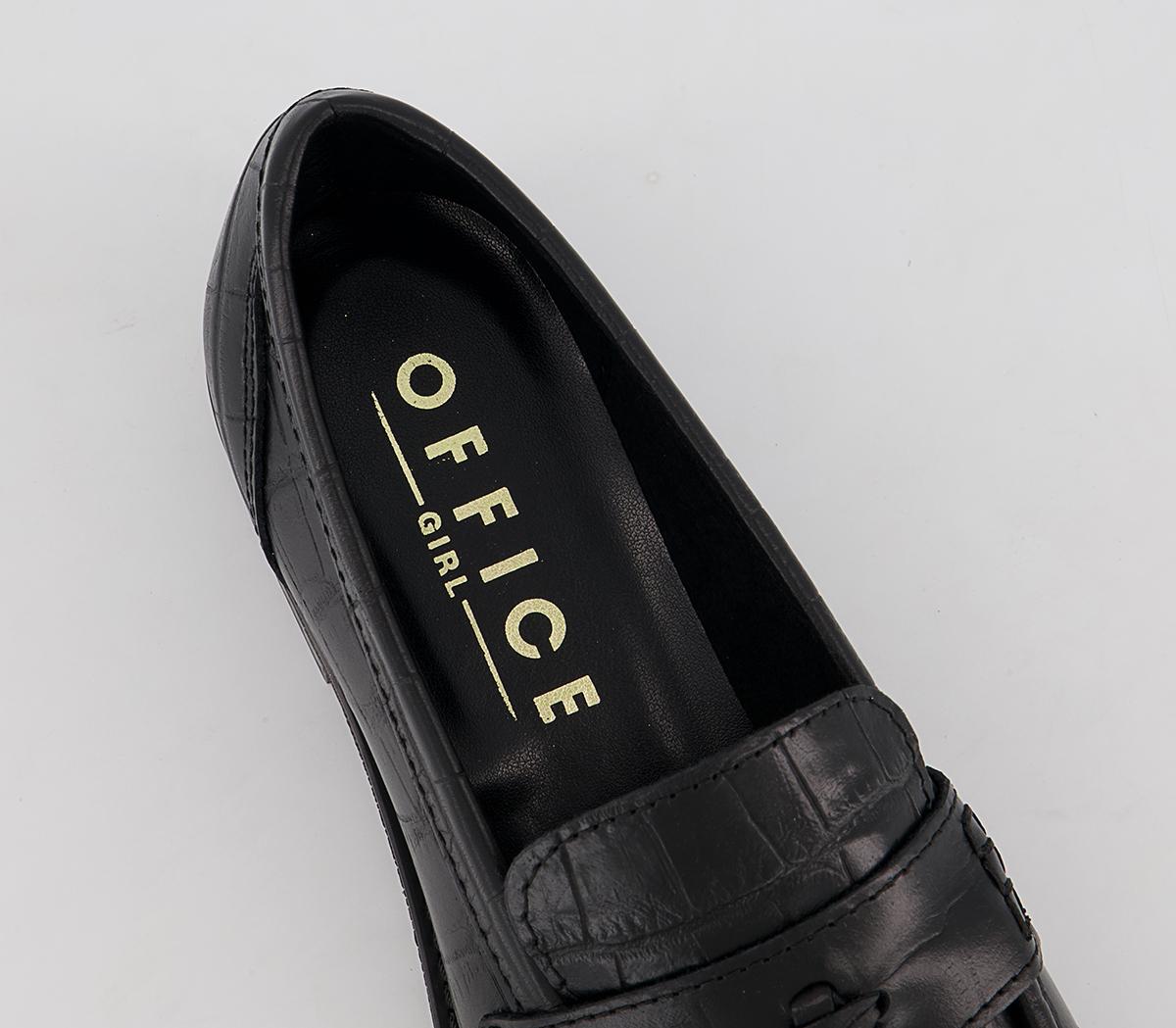 Office Foundation Tassel Loafers Office Foundation Tassel Loafers Black Croc Leather