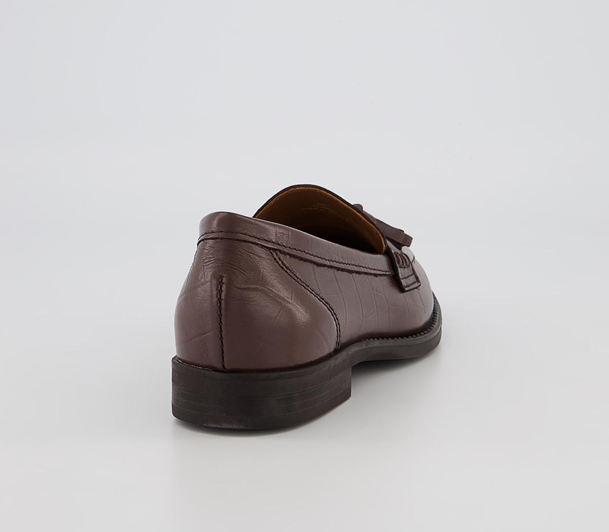 Office Foundation Tassel Loafers Office Foundation Tassel Loafers Choc Croc Leather