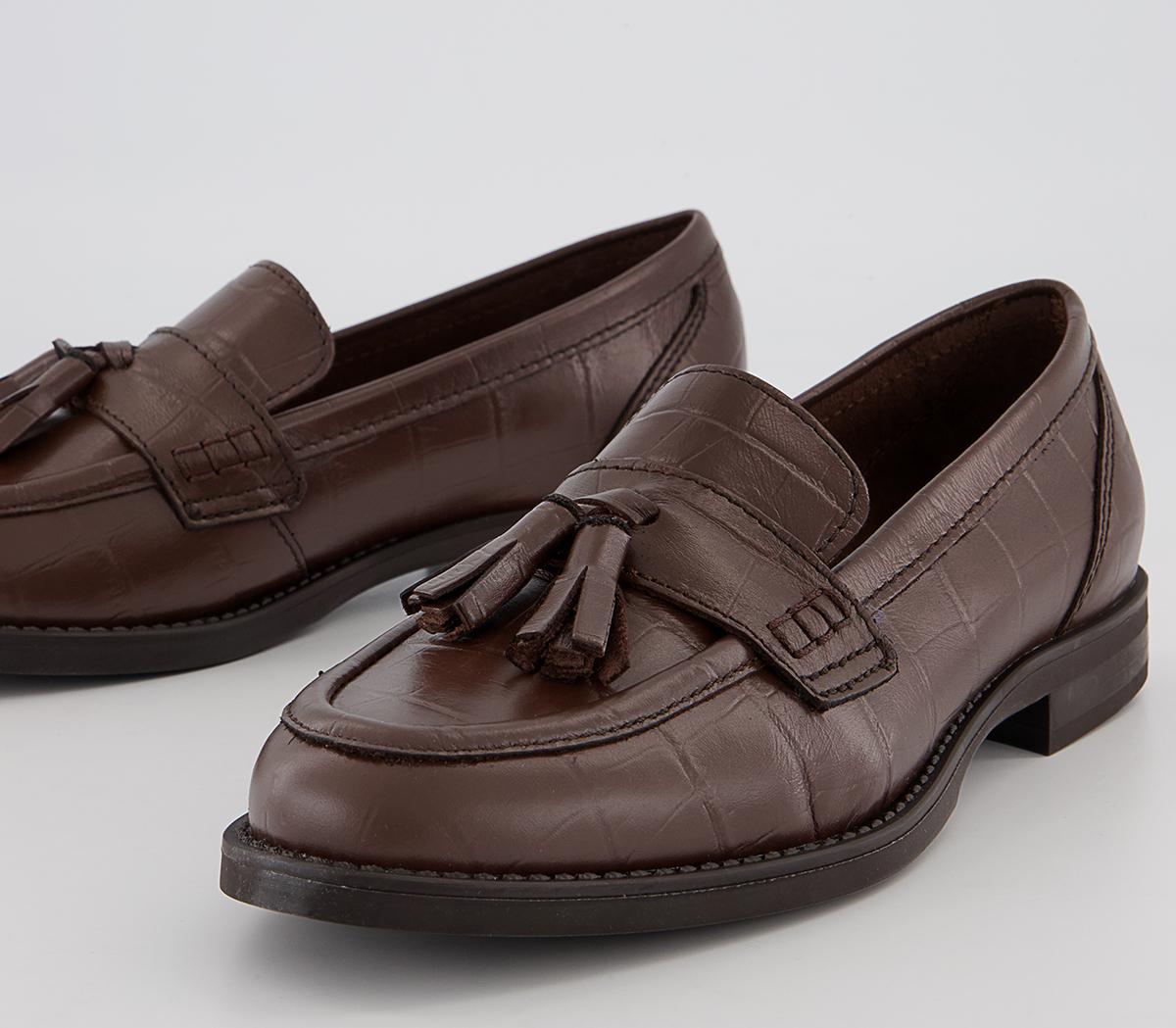 Office Foundation Tassel Loafers Office Foundation Tassel Loafers Choc Croc Leather