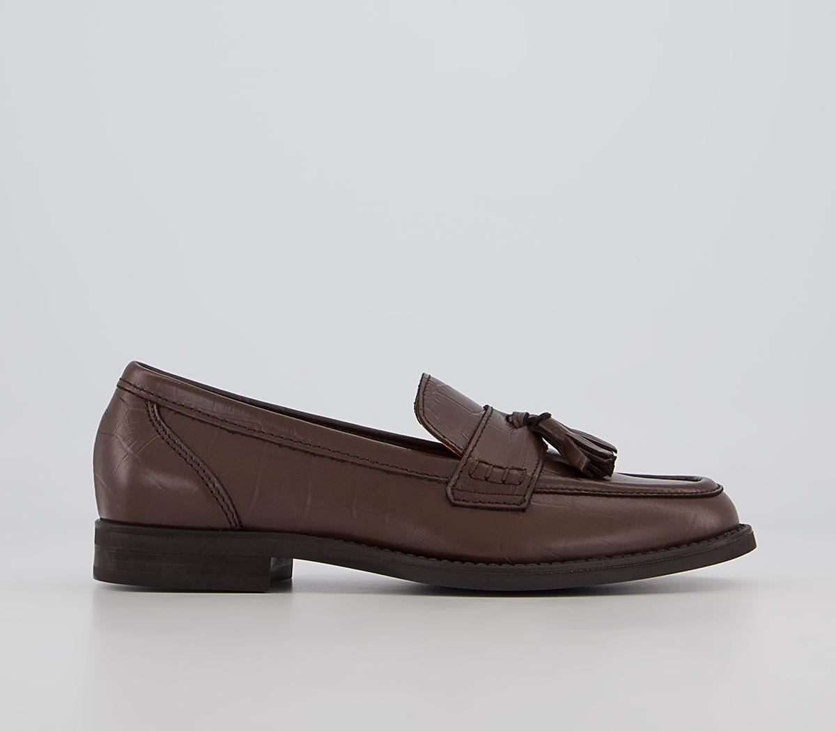 Office Foundation Tassel Loafers Office Foundation Tassel Loafers Choc Croc Leather