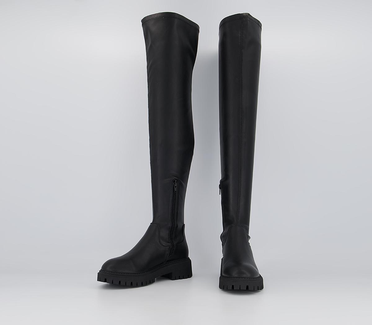Office Kumasi Chunky Over The Knee Boots Office Kumasi Chunky Over The Knee Boots Black