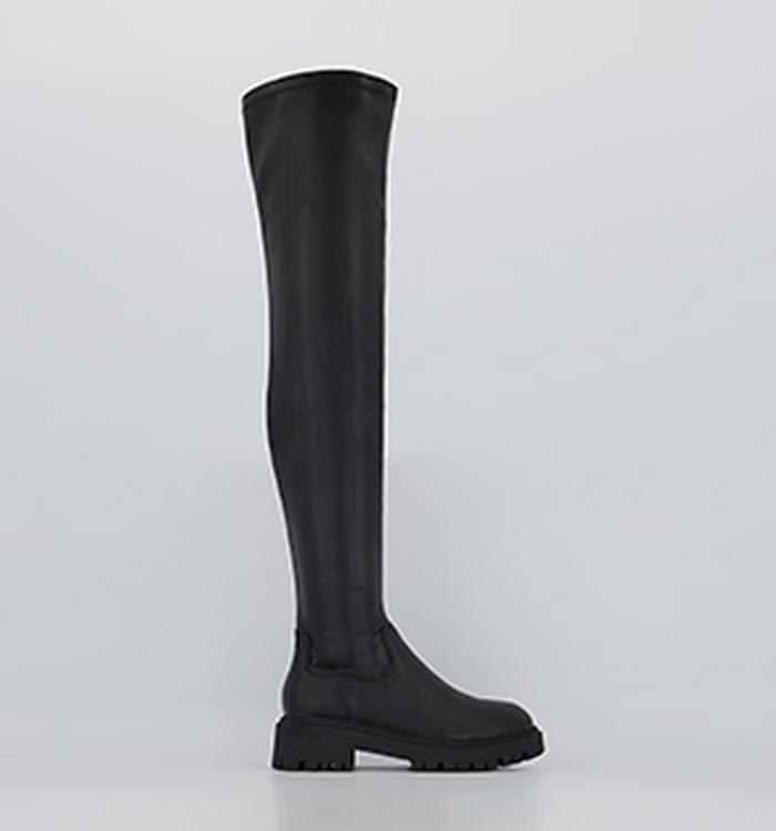 Office Kumasi Chunky Over The Knee Boots Black