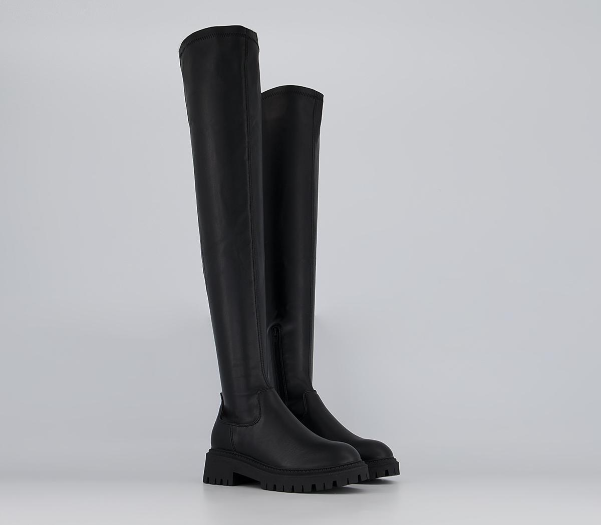 Office Kumasi Chunky Over The Knee Boots Office Kumasi Chunky Over The Knee Boots Black