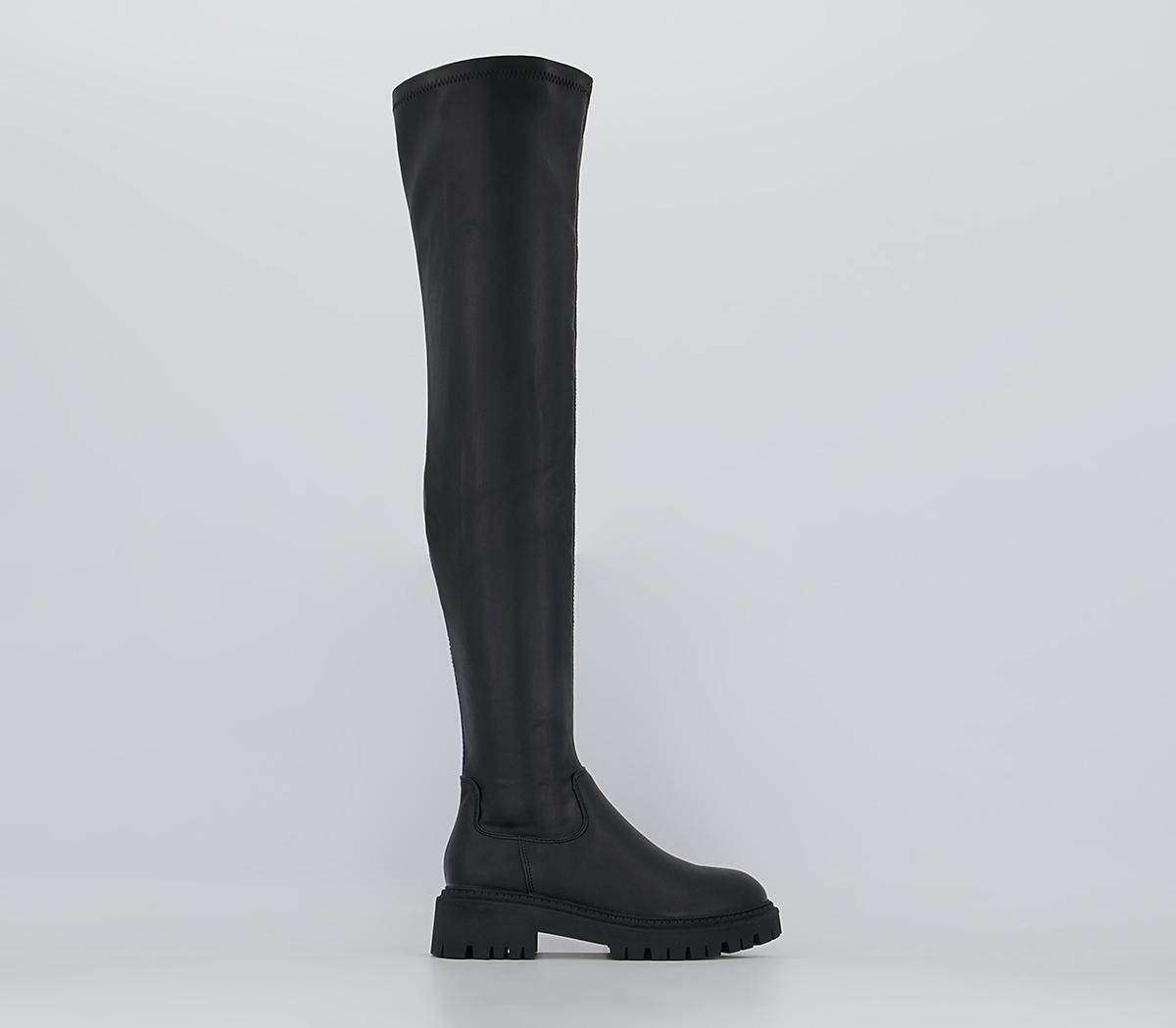 Office Kumasi Chunky Over The Knee Boots Office Kumasi Chunky Over The Knee Boots Black