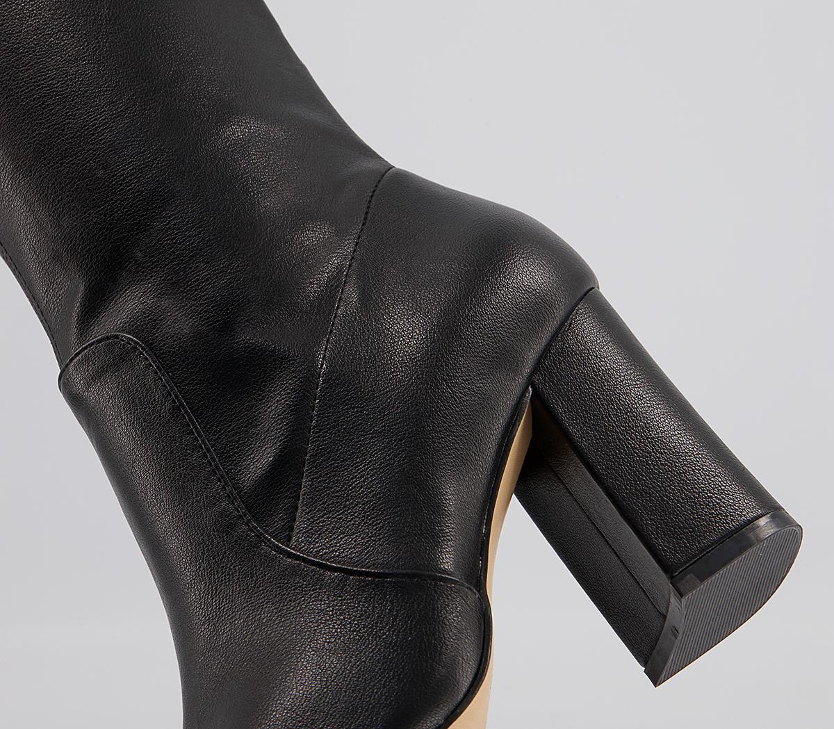 Office Klass Stretch Over The Knee Boots Office Klass Stretch Over The Knee Boots Black
