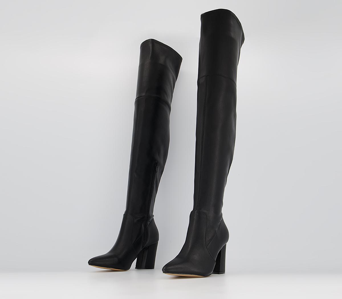 Office Klass Stretch Over The Knee Boots Office Klass Stretch Over The Knee Boots Black