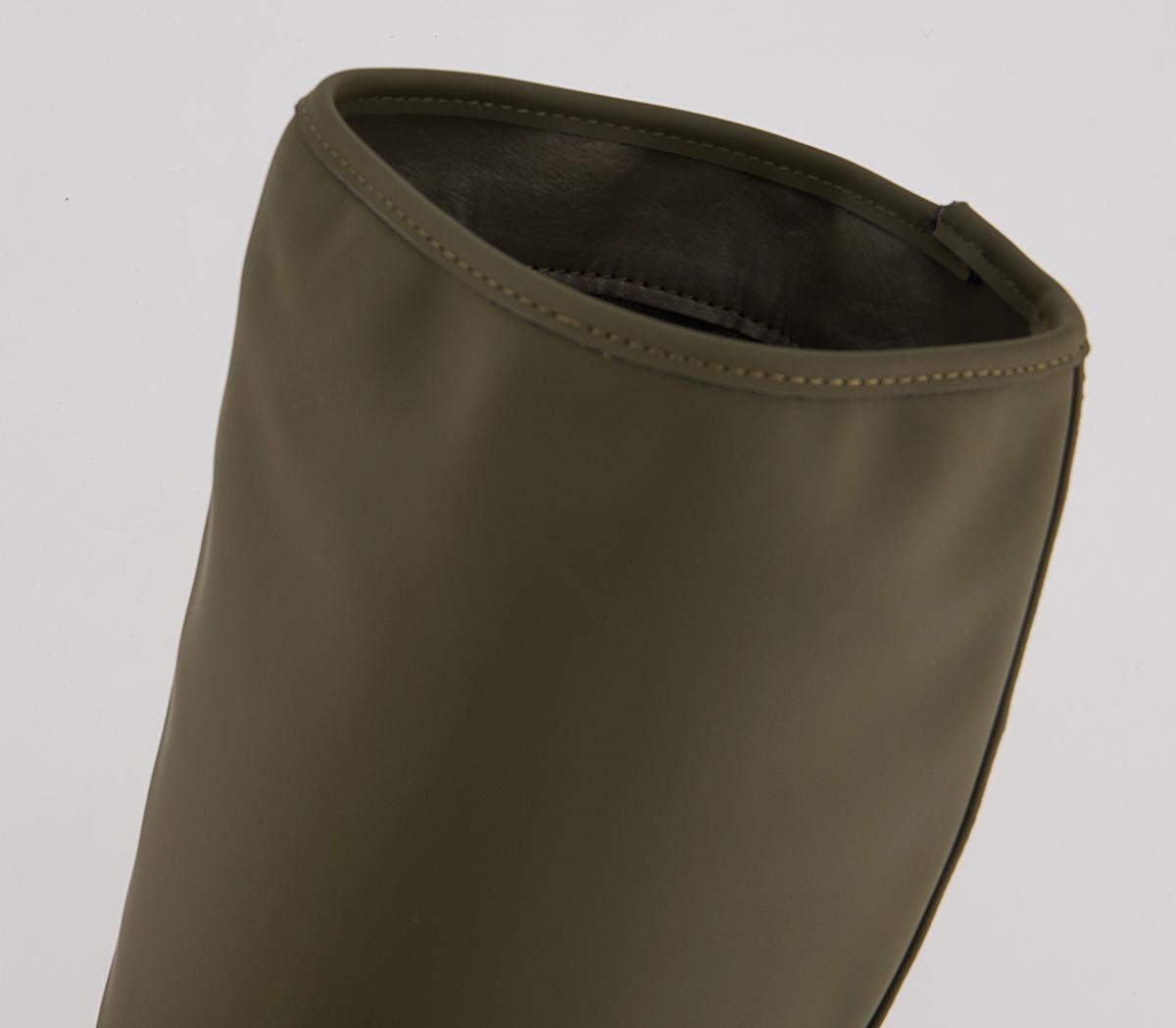 Office Kiera Rubberised Knee High Chunky Boots Office Kiera Rubberised Knee High Chunky Boots Khaki