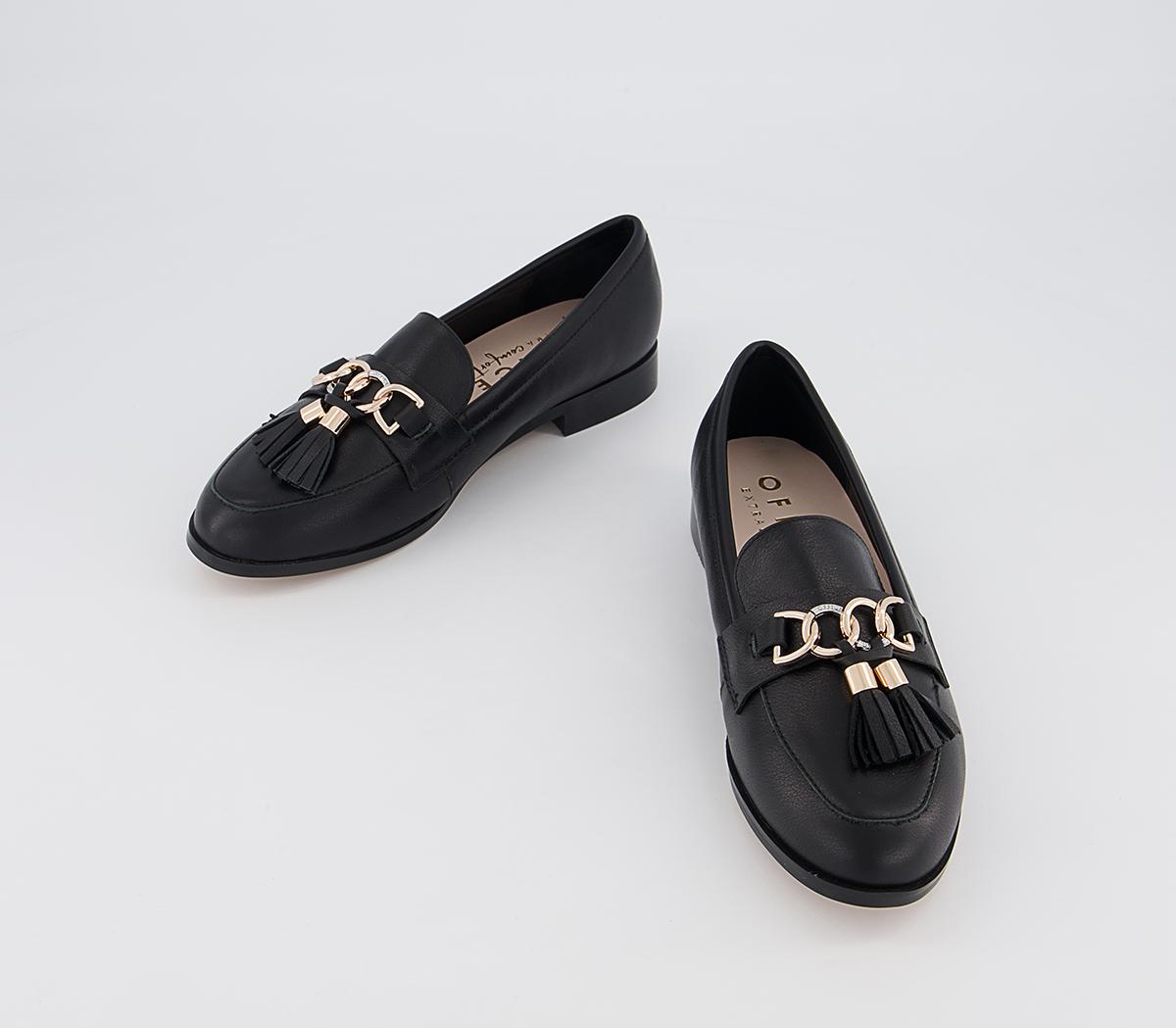 Office Fitzrovia Tassel Trim Loafers Office Fitzrovia Tassel Trim Loafers Black Leather