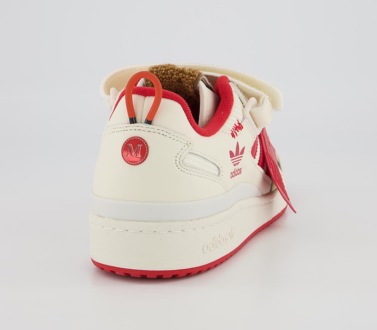 adidas Forum Home Alone Trainers adidas Forum Home Alone Trainers Cream White Collegiate Red