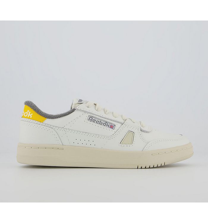 Reebok Lt Court Trainers White Yellow Mixed Material