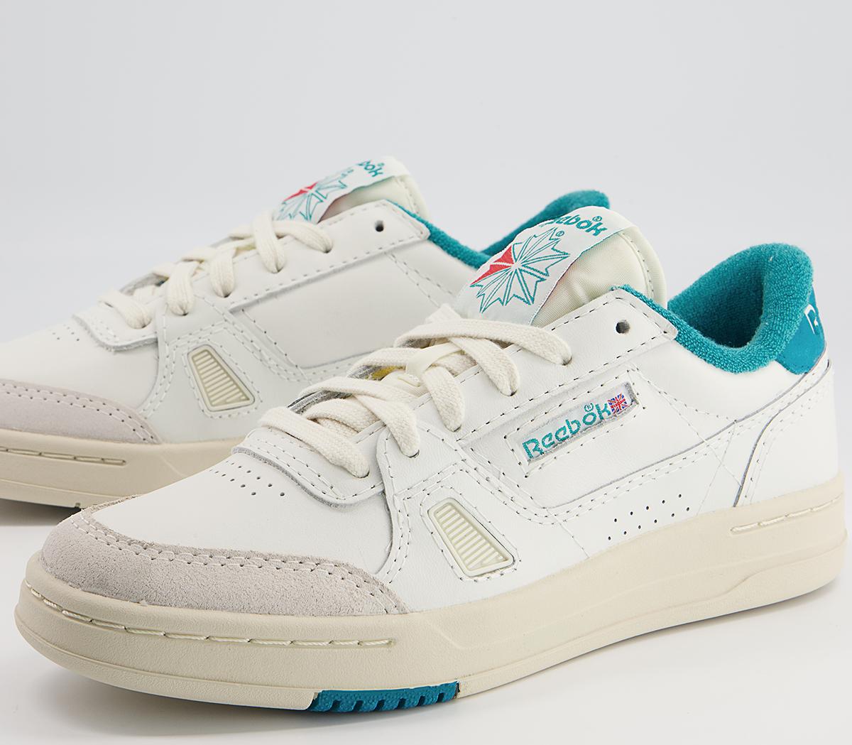 Reebok LT Court Trainers Chalk Seaport Teal Alabaster - Women's Trainers