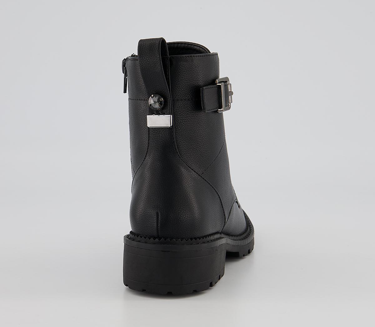 OFFICEAstonish Embellished Lace Up Ankle Boots OFFICEAstonish Embellished Lace Up Ankle BootsBlack