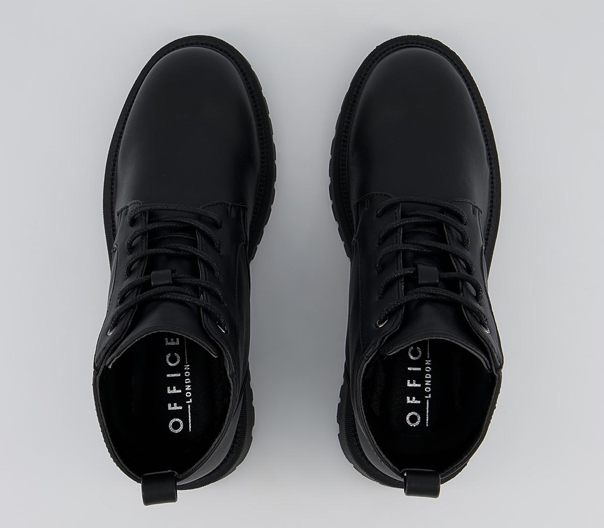 Office Annual Low Cut Lace Up Chunky Ankle Boots Office Annual Low Cut Lace Up Chunky Ankle Boots Black