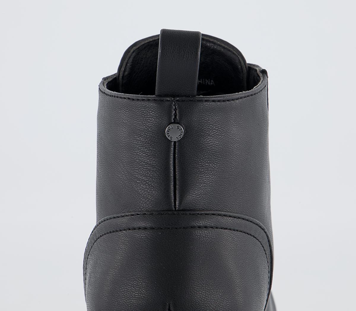 Office Annual Low Cut Lace Up Chunky Ankle Boots Office Annual Low Cut Lace Up Chunky Ankle Boots Black