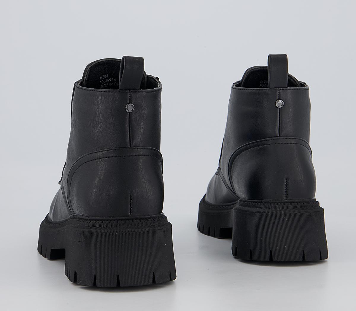 Office Annual Low Cut Lace Up Chunky Ankle Boots Office Annual Low Cut Lace Up Chunky Ankle Boots Black