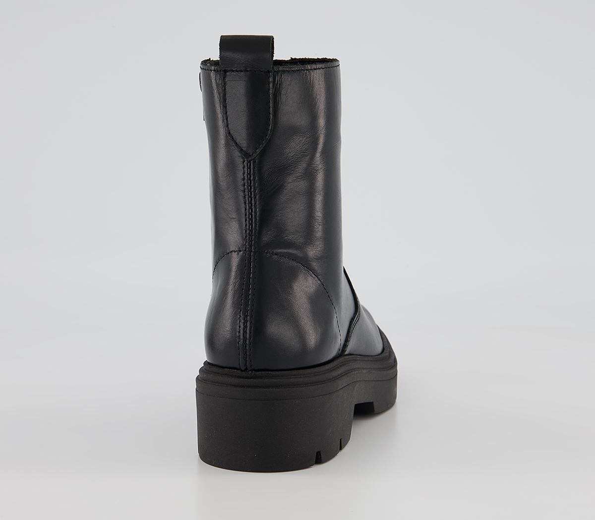 Office Admiring Sock Ankle Boots Office Admiring Sock Ankle Boots Black Leather