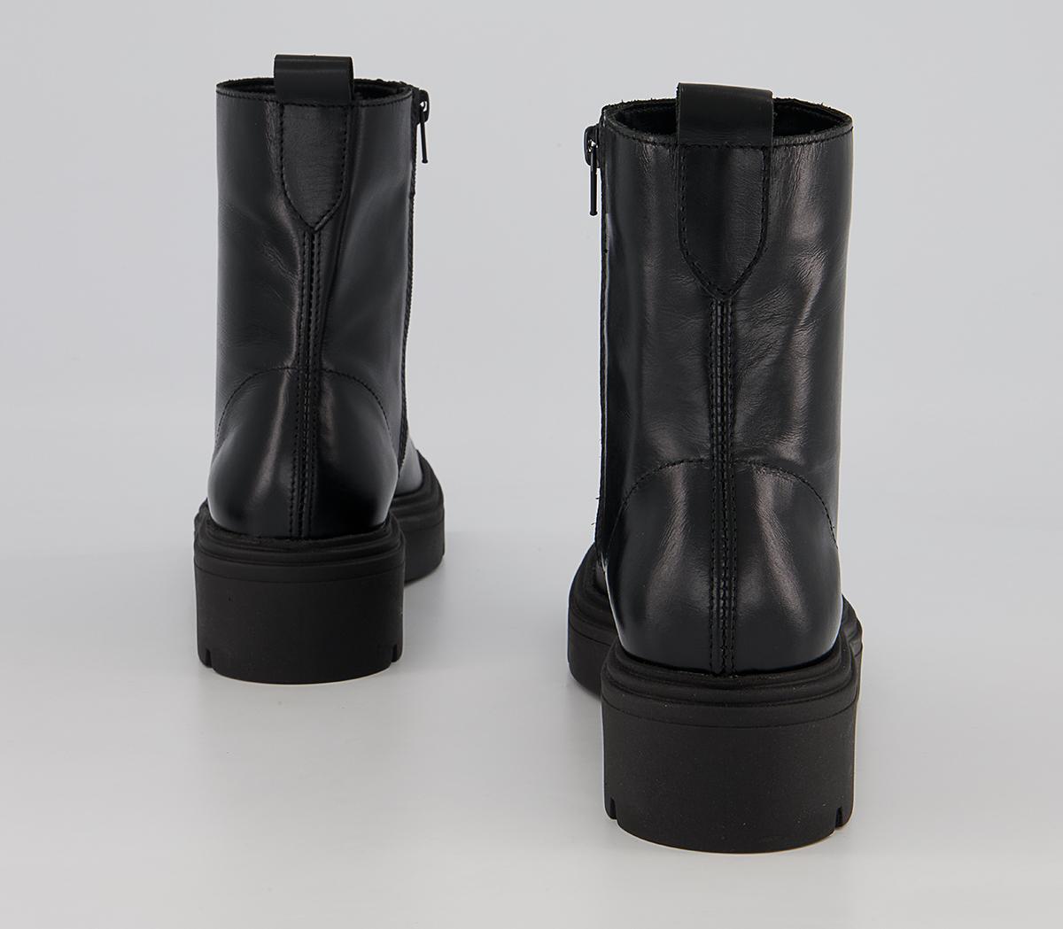 Office Admiring Sock Ankle Boots Office Admiring Sock Ankle Boots Black Leather