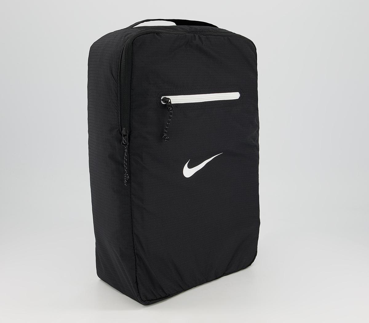 Nike Stash Shoe Bag Black White - Backpacks