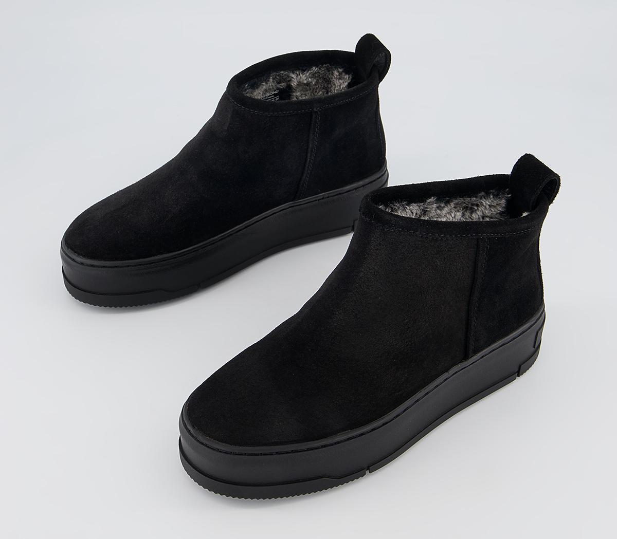 Vagabond Shoemakers Judy Low Slip On Boots Black Suede - Women's Boots