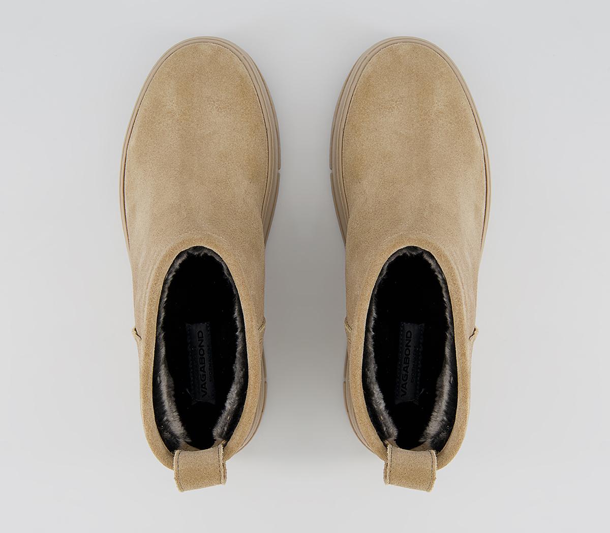 Vagabond Shoemakers Judy Low Slip On Boots Vagabond Shoemakers Judy Low Slip On Boots Beige Suede