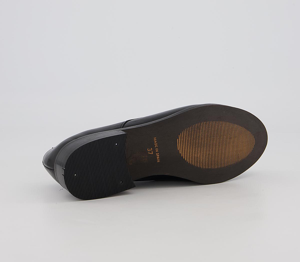 Office Farly Front Zip Slip On Flats Office Farly Front Zip Slip On Flats Black Leather