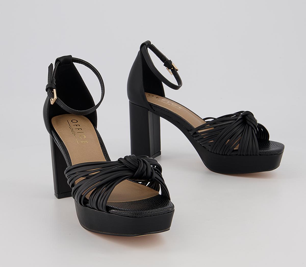OFFICE Matilda Platform Block Heeled Sandals OFFICE Matilda Platform Block Heeled Sandals Black