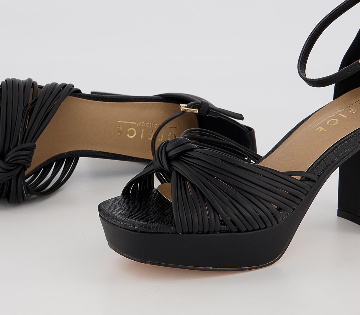 OFFICE Matilda Platform Block Heeled Sandals OFFICE Matilda Platform Block Heeled Sandals Black