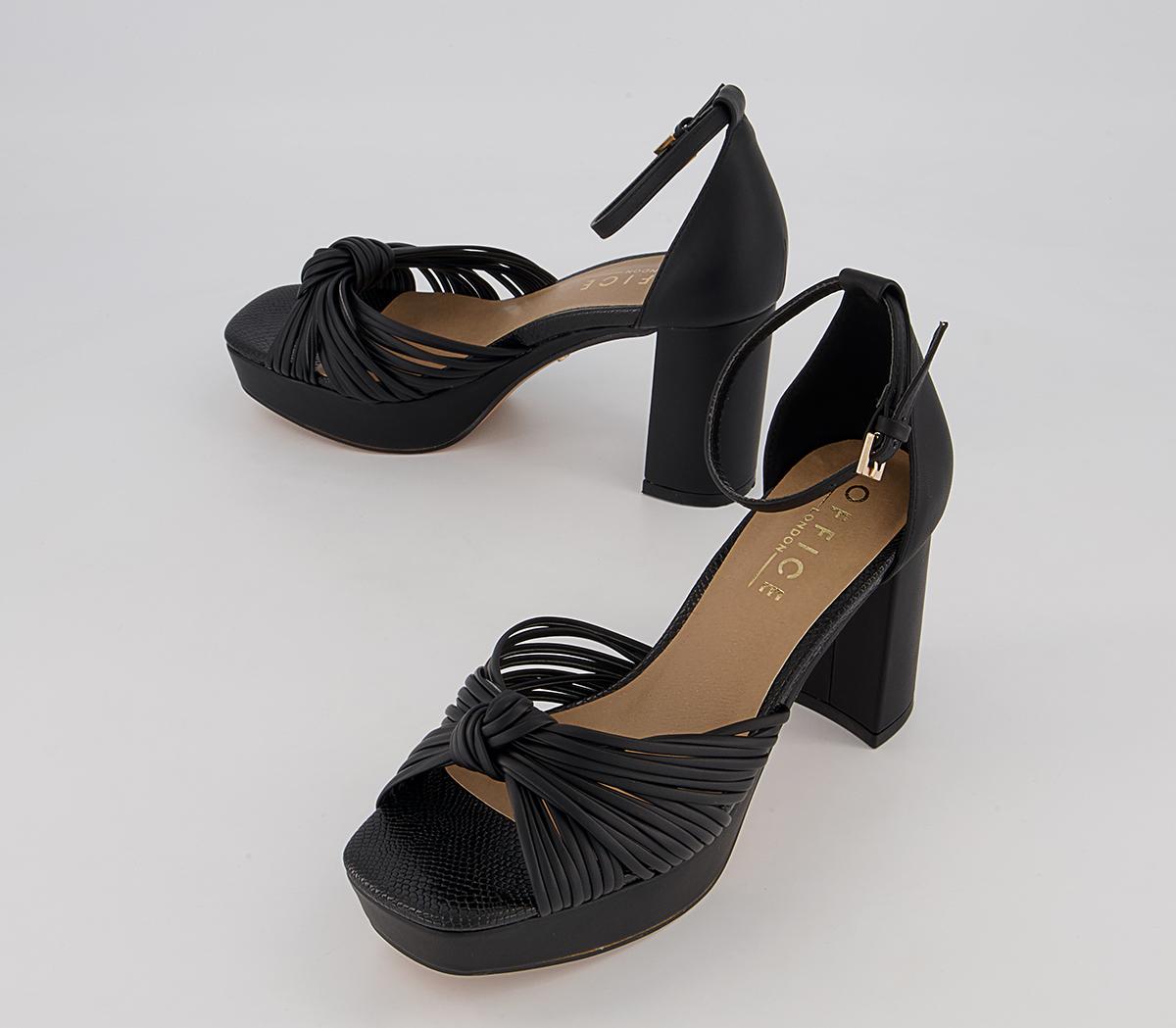 OFFICE Matilda Platform Block Heeled Sandals OFFICE Matilda Platform Block Heeled Sandals Black