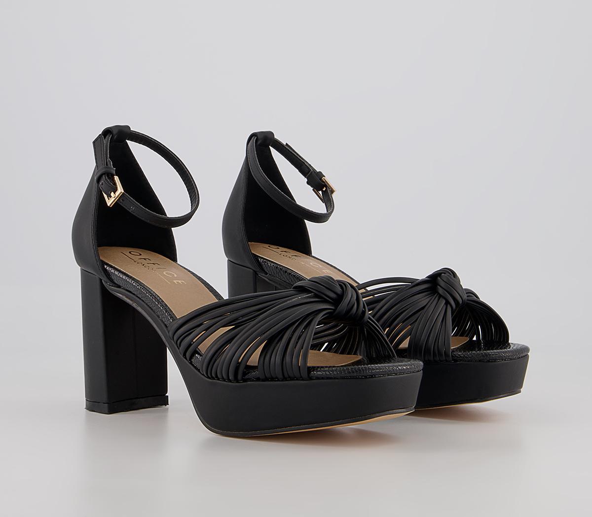 OFFICE Matilda Platform Block Heeled Sandals OFFICE Matilda Platform Block Heeled Sandals Black
