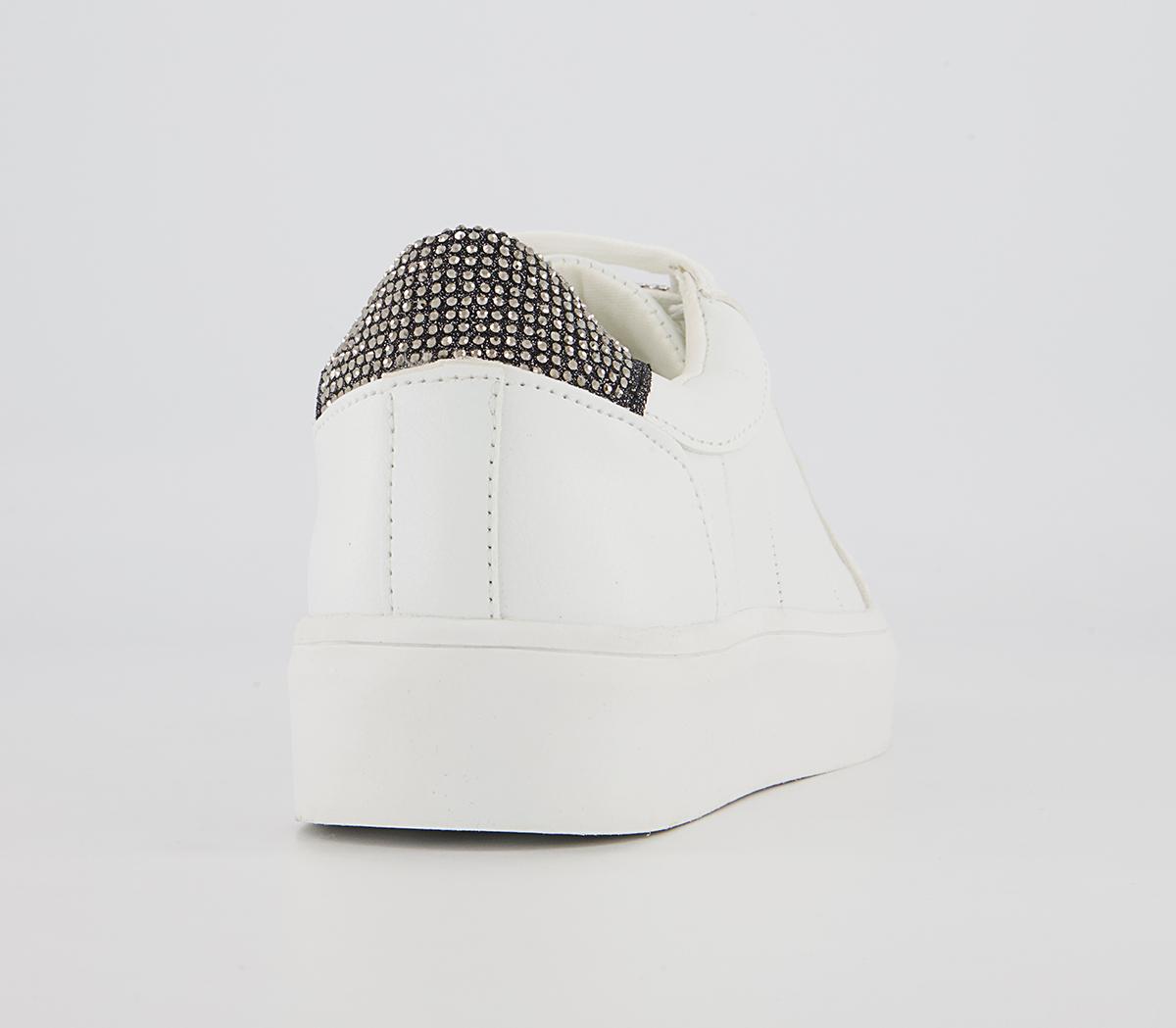 Office Field Lace Up Embellished Trainers Office Field Lace Up Embellished Trainers White Embellished
