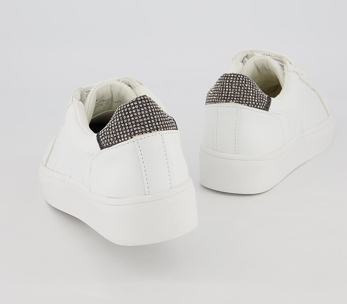 Office Field Lace Up Embellished Trainers Office Field Lace Up Embellished Trainers White Embellished