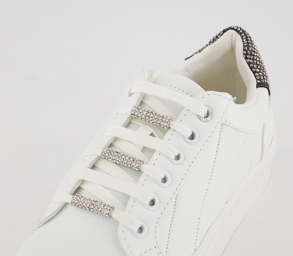 Office Field Lace Up Embellished Trainers Office Field Lace Up Embellished Trainers White Embellished