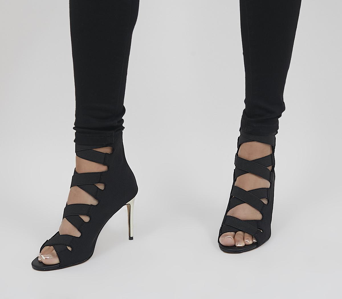 Strappy high shop heel boots