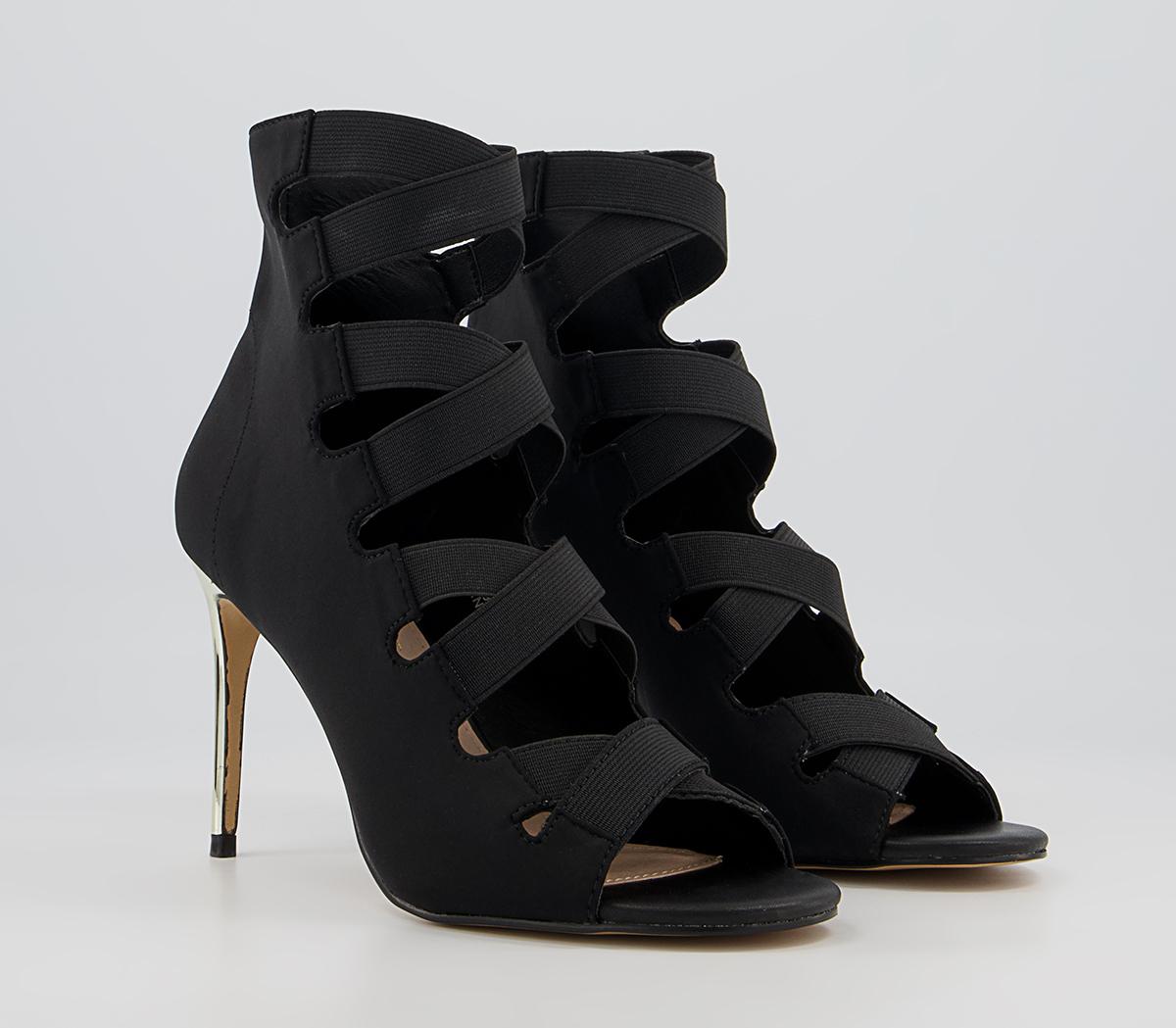 OFFICE Haizeley Strappy Stiletto High Heel Shoeboots OFFICE Haizeley Strappy Stiletto High Heel Shoeboots Black