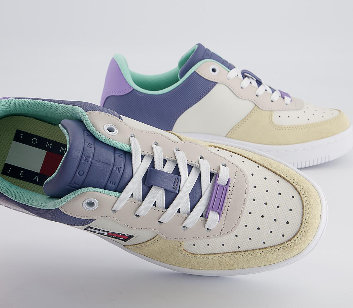Tommy Hilfiger Basket Varsity Cupsole Trainers Tommy Hilfiger Basket Varsity Cupsole Trainers Violet Viola