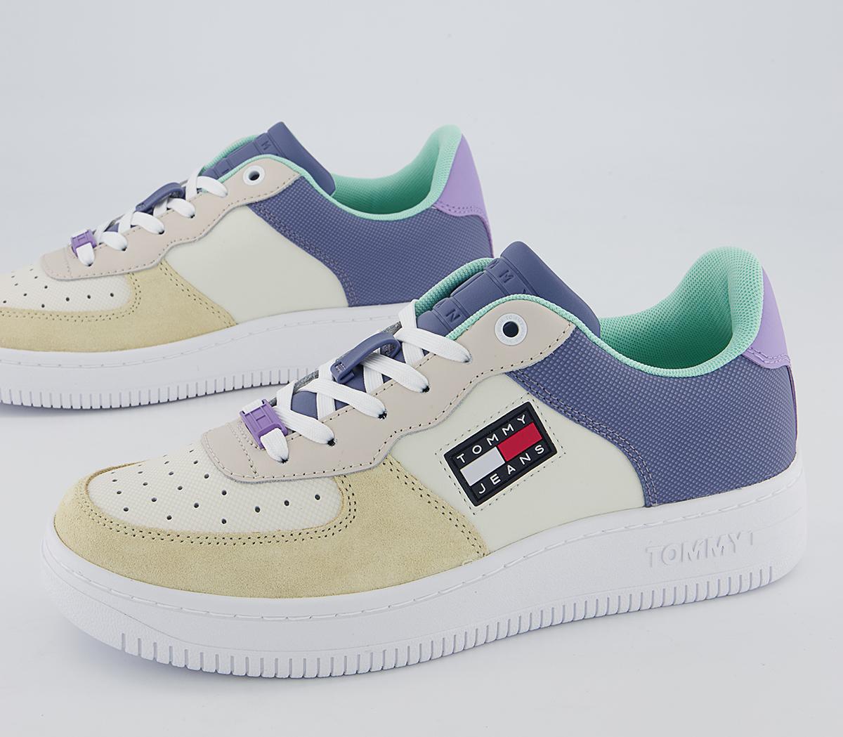 Tommy Hilfiger Basket Varsity Cupsole Trainers Tommy Hilfiger Basket Varsity Cupsole Trainers Violet Viola