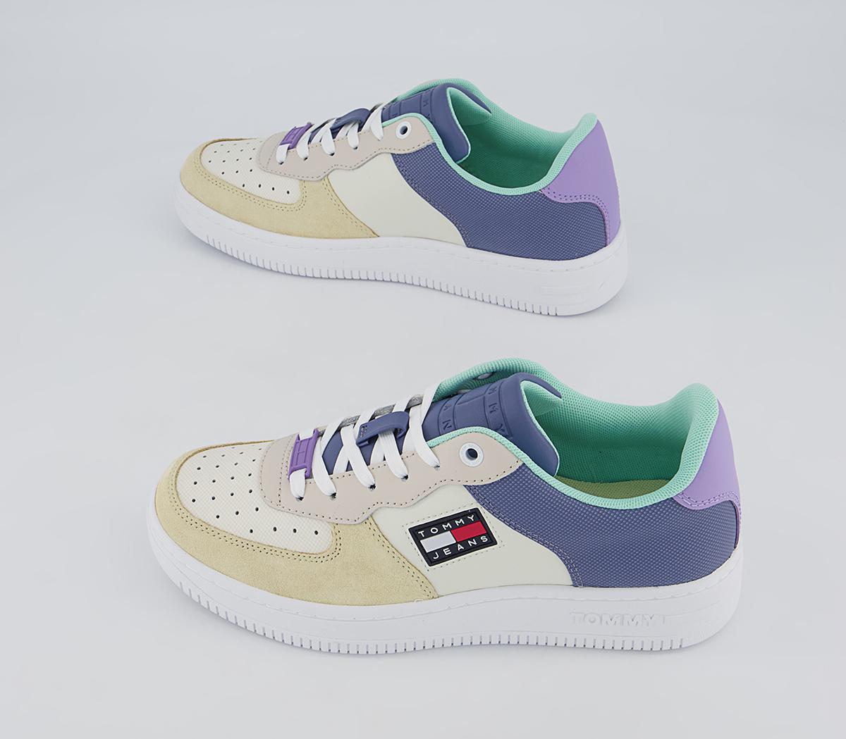 Tommy Hilfiger Basket Varsity Cupsole Trainers Tommy Hilfiger Basket Varsity Cupsole Trainers Violet Viola