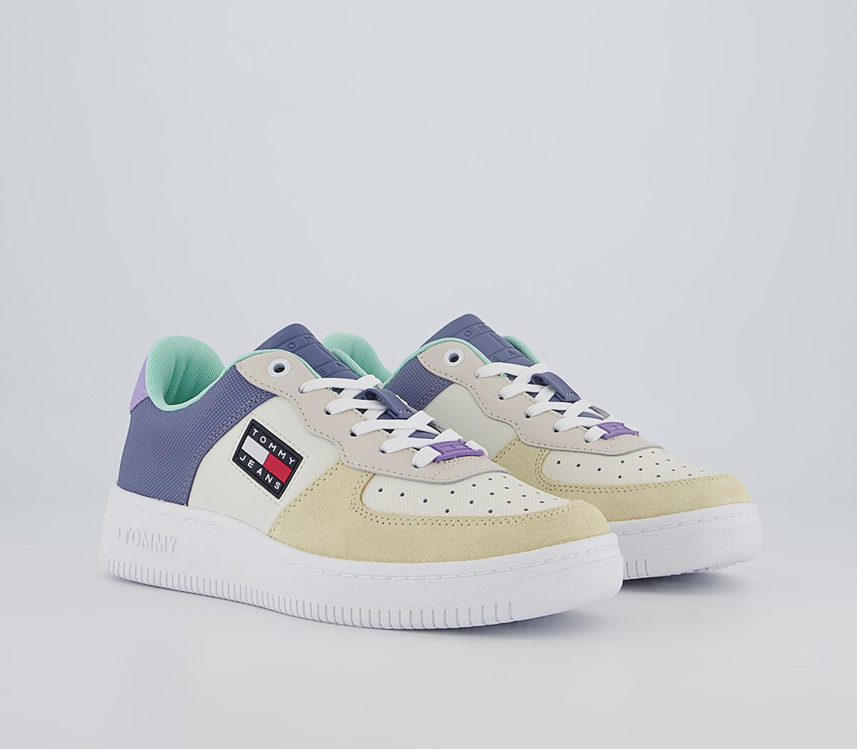 Tommy Hilfiger Basket Varsity Cupsole Trainers Tommy Hilfiger Basket Varsity Cupsole Trainers Violet Viola