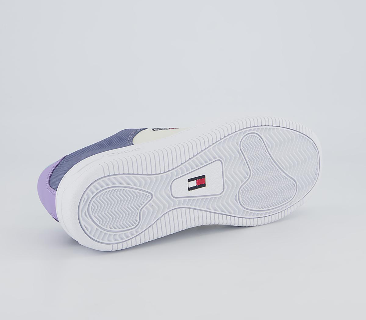 Tommy Hilfiger Basket Varsity Cupsole Trainers Tommy Hilfiger Basket Varsity Cupsole Trainers Violet Viola