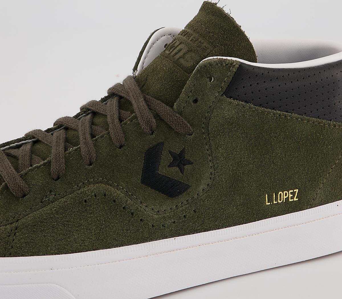 Converse Louie Lopez Pro Trainers Converse Louie Lopez Pro Trainers Classic Suede Cargo Khaki Black