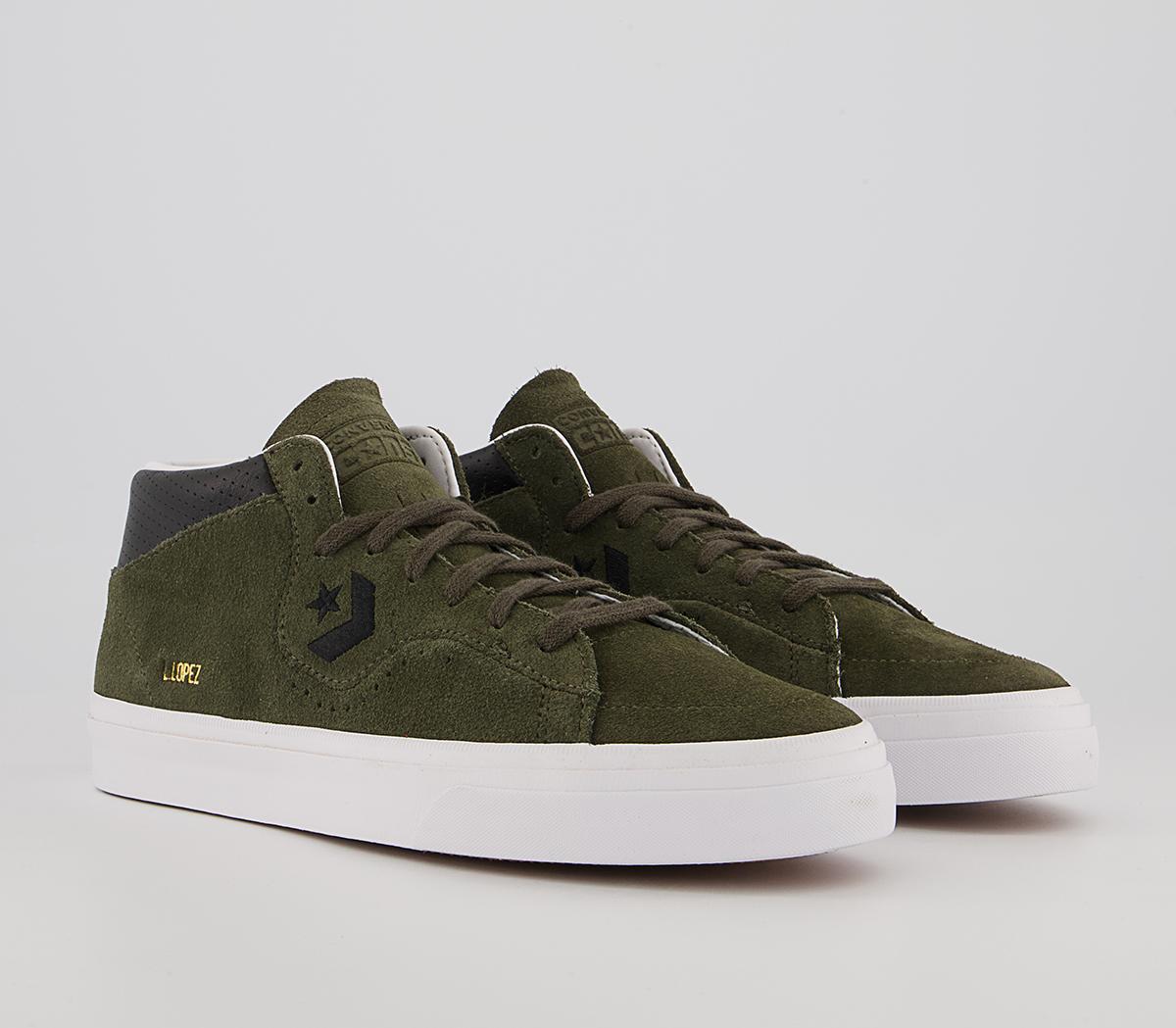 Converse Louie Lopez Pro Trainers Converse Louie Lopez Pro Trainers Classic Suede Cargo Khaki Black
